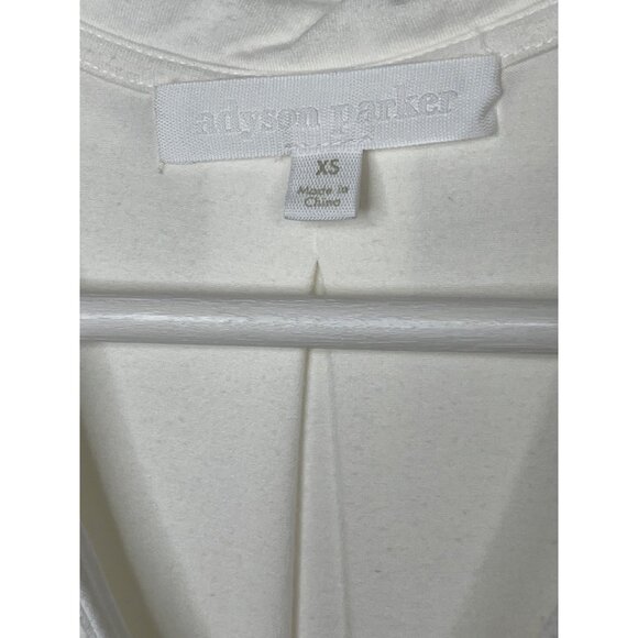 Adyson Parker Top Womens Sz XS Sleeveless V Neck Tank White Stretch Casual Work - Picture 6 of 12
